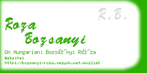 roza bozsanyi business card